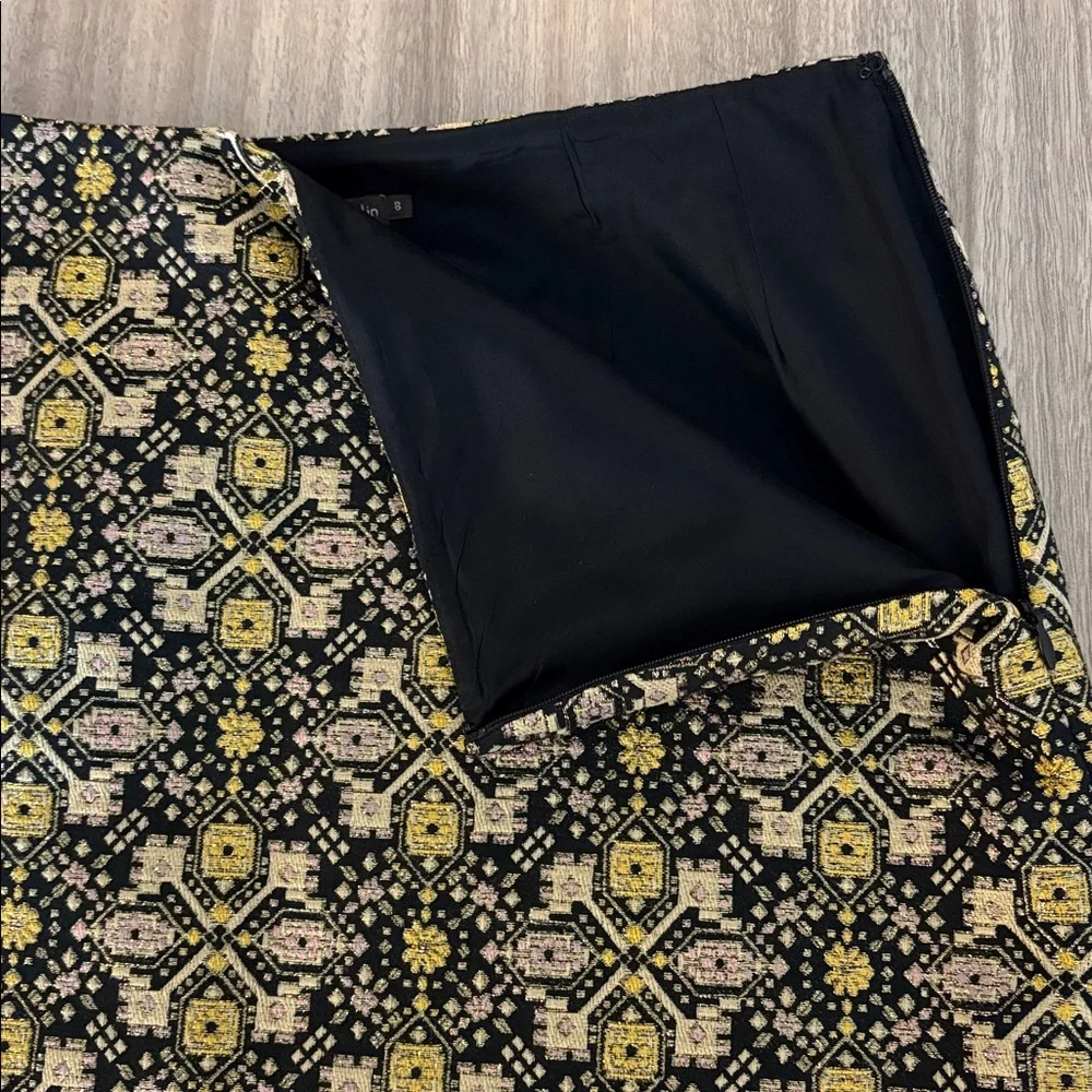 J. McLaughlin Metallic Print Skirt Women’s Size 8